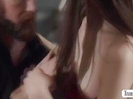 Ava Holt - Busty Tall Shemale Rimjob And Analed By Her Bearded Stepdad