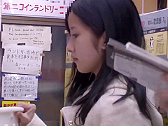 B3D2304-Mature wife who was at the laundromat is with sensitive pussy and squirts