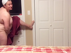 BBW Step mom with hairy pussy post shower routine
