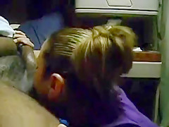 BBW sucking her man off
