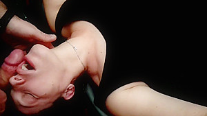 BDSM session with my boss ending up bound and facialized