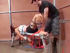BDSM torture for nasty brunette nymph fucked while tied up