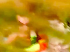 Babe masturbates spying on beach