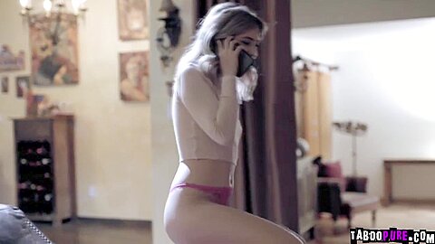 Babysitter teen 18+ Got Caught Masturbating And Gets Her Pu