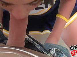 Banging a cheerleader on camera