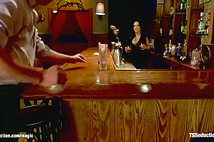 Banker Fucked By Busty Ts Bartender