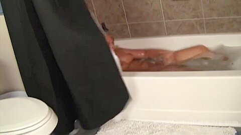 Bathing Blonde Gf Sucks Off Boyfriends Best Friend