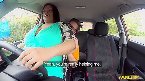 Bbw Slut Seduces Nerdy Driver