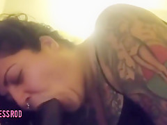 Bbw Tatooed Queen Drains Bbc In Her Mouth