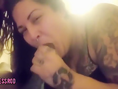 Bbw Tatooed Queen Drains Bbc In Her Mouth