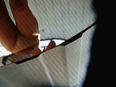 Beach scenes with amateur in the change cabin