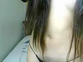 Beautiful 18 year old colombian shemale jerks herself off