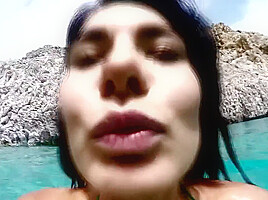 Beautiful Masturbates Sweetly On The Beach