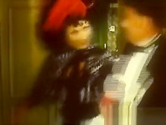 Beautiful brunette slut mounts big cock in vintage movie