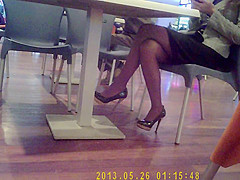 Beautiful legs at restaurant