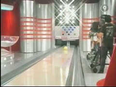 Beautiful sizzling hot brunette ass upskirt bowling ass shaking