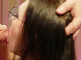 Bespectacled Step-sister Romantic Sucking Prick Lewd Stepbrother