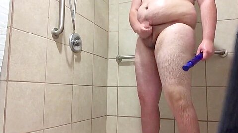 Big Booty teen 18+ Takes 10 inch Dildo In Shower