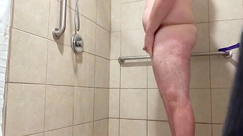 Big Booty teen 18+ Takes 10 inch Dildo In Shower