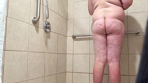 Big Booty teen 18+ Takes 10 inch Dildo In Shower