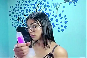 Big Plastic Cock In Her Asshole