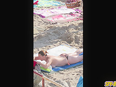 Big Tits Hot Topless MILFs - Amateur Beach Video