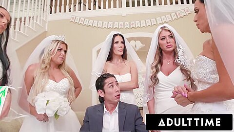Big Titty Milf Brides Discipline Big Dick Wedding Planner With Insane Reverse Gangbang!