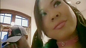 Big black stud gets three Asian sluts to work with and satisfies them all