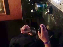 Big boob white girl at bar