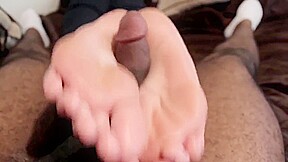 Big feet on black dick