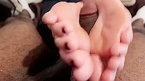 Big feet on black dick