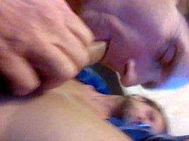 Big straight guy lets older gay eat the cock