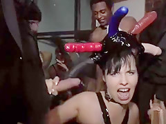 Big tits slave spanked and fucked in public