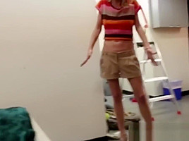 Bigtitted milf Mikki Lynn tugging pov cock