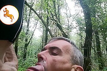 Biker Gives Me Hugh Cock And Cum In My Mouth