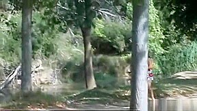 Billie Bombs naked outdoors
