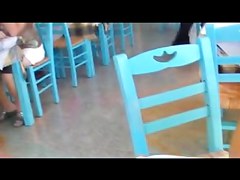 Bimbo's getting naughty in public flashing video