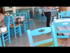 Bimbo's getting naughty in public flashing video