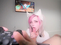 Bitch Fucks My Dick While I Play Genshin Impact