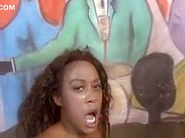 Black Dirtbag Ashely Sin On Her Knees Gagging On White Dick