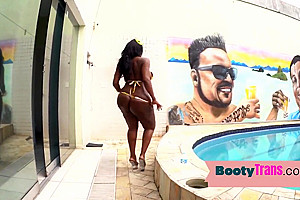 Black Ts Twerks Before Blowjob And Fucking With Booty Licious