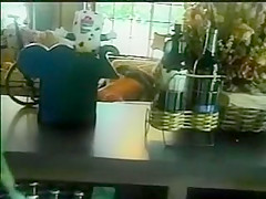 Black chick with big boobs humped