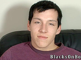 Black haired white guy gets banged by a black thug