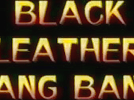 Black leather gang bang