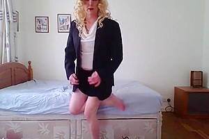 Black stockings and business suit