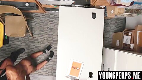 Black teen 18+ perp anal fucked by white LP Officer hard