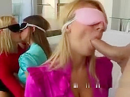 Blindfolded Girls Taste A Big Cock