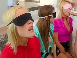 Blindfolded Girls Taste A Big Cock