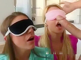 Blindfolded Girls Taste A Big Cock