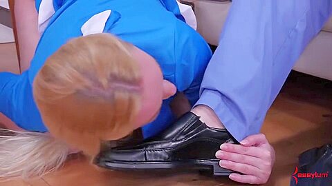 Blond Hair Lady Subs Ass Fuck Pound Domination